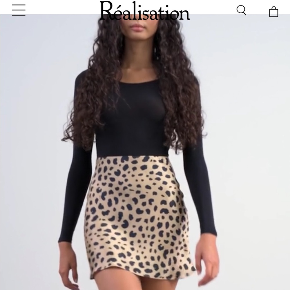 Realisation Par The Cookies silk skirt in Wild Things